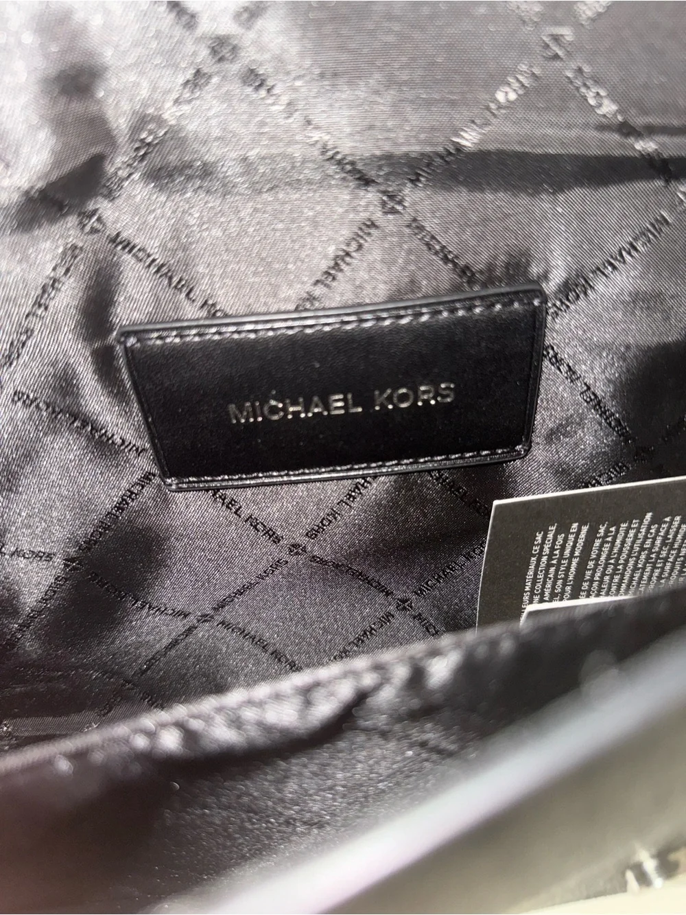 NWOT! Michael Kors Men’s Black Logo-Print Messenger Bag with Buckle Straps